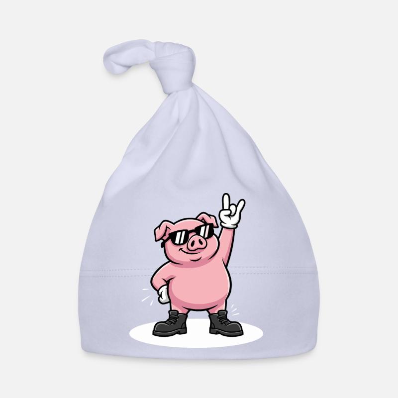 Rock Pig Heavy Metal Funny Gift Organic Baby Cap