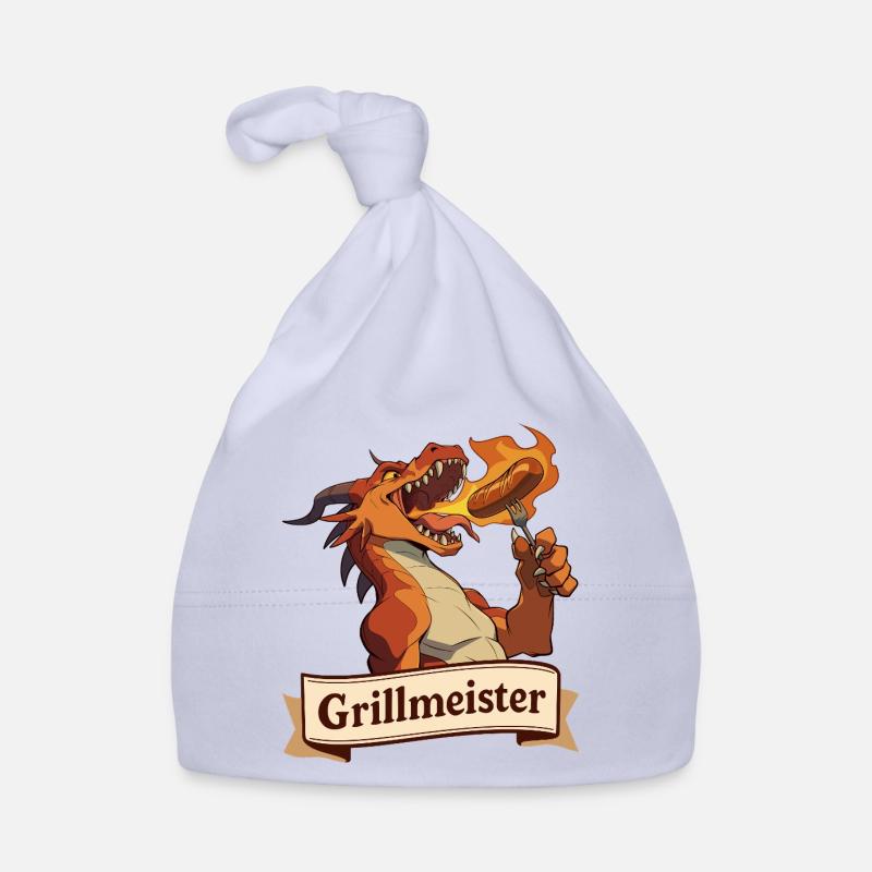 Grillmeister Drache mit Feuerwurst Baby Bio-Mütze