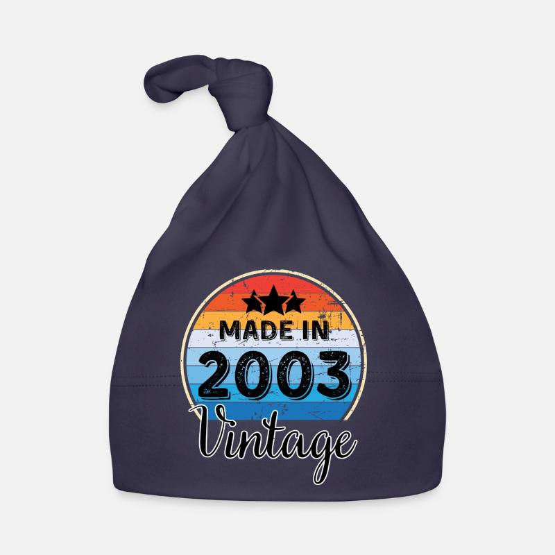 Made in 2003 Vintage Anniversary Organic Baby Cap