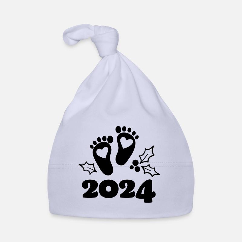 Bébé 2024 Grossesse annonce la naissance du bébé - Bonnet bio Bébé - ciel