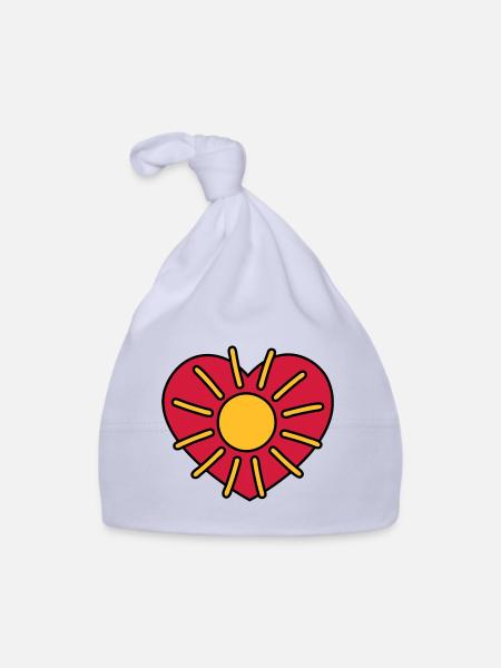 Sonne Sonnenschein - sun sunshine - soleil - Baby Bio-Mütze - Sky - Vorne