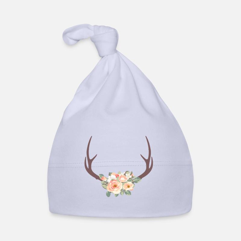 Boho Geweih Blumen 3 Baby Bio-Mütze