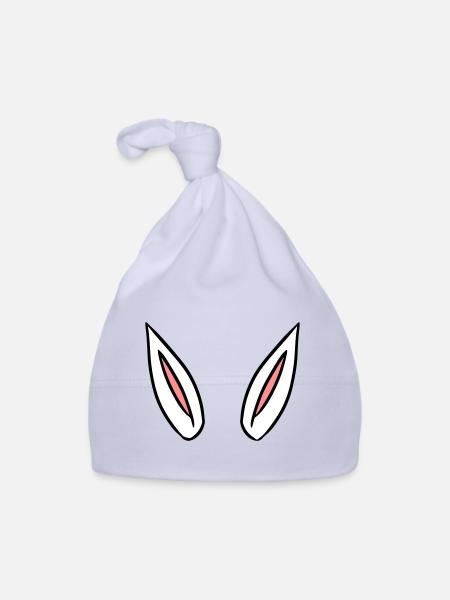 ears gift idea rabbit ears - Organic Baby Cap - sky - Front