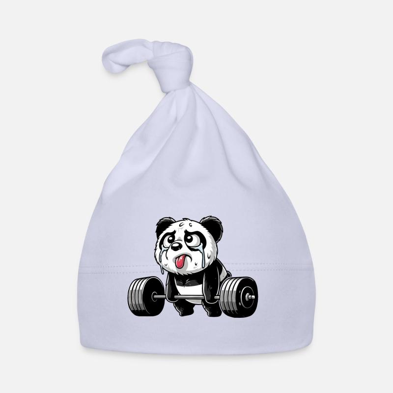 Panda Strength Training: Humorous Organic Baby Cap