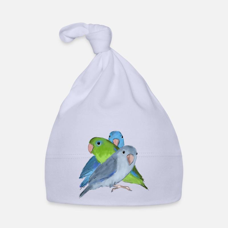 Three parrot parrots Organic Baby Cap