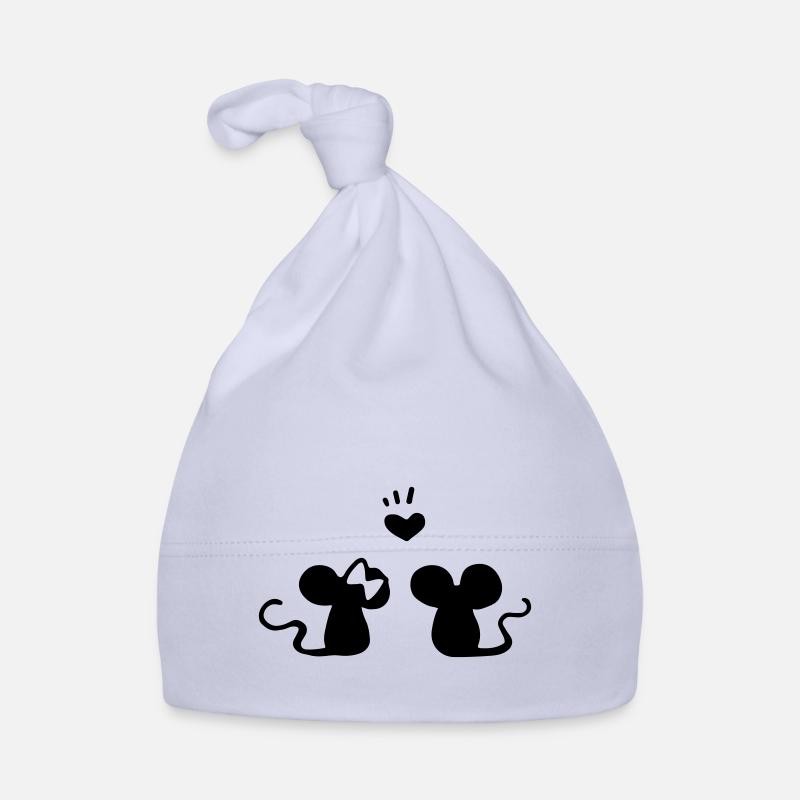 Enamored mice / lovers / mouse couple love Organic Baby Cap
