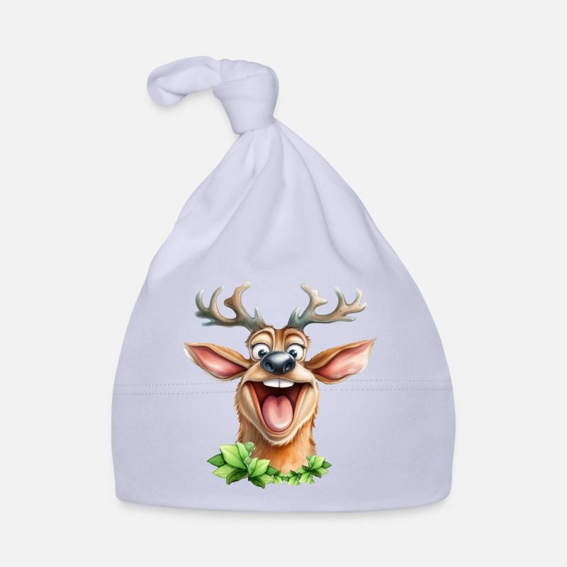 Funny Deer Organic Baby Cap