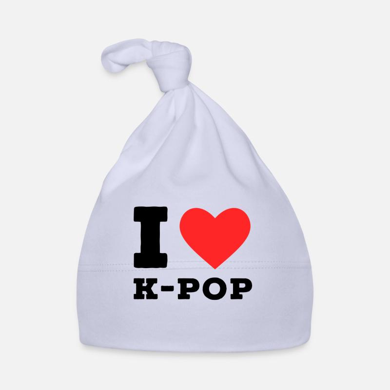 J’adore la k pop - Bonnet bio Bébé - ciel