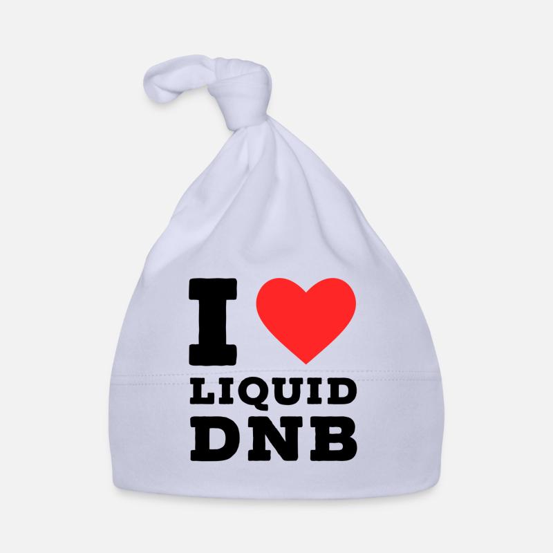 Ich liebe flüssiges dnb Baby Bio-Mütze