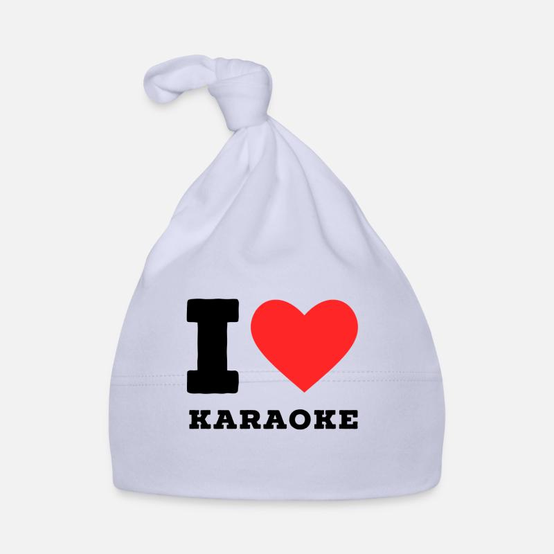 J’adore le karaoké - Bonnet bio Bébé - ciel