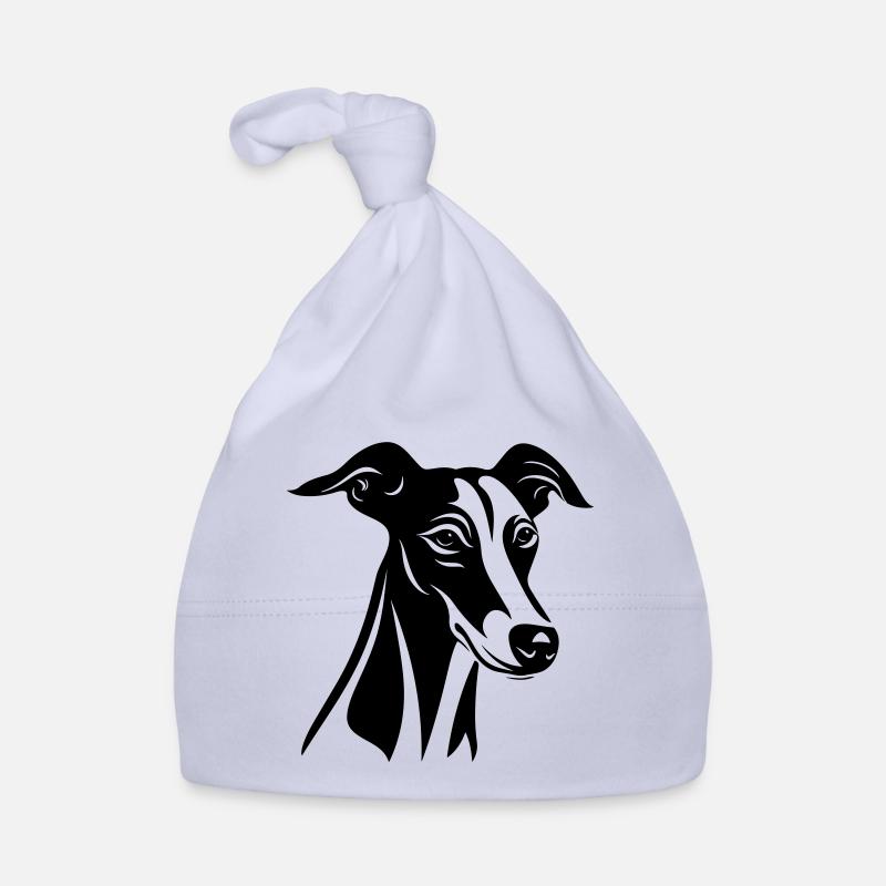 Greyhound Dog Head Organic Baby Cap