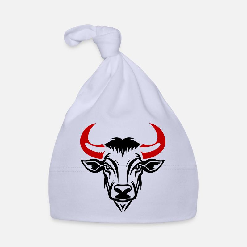 Bull Head Taurus Organic Baby Cap