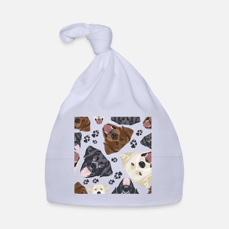 Cheerful illustration Labrador Organic Baby Cap