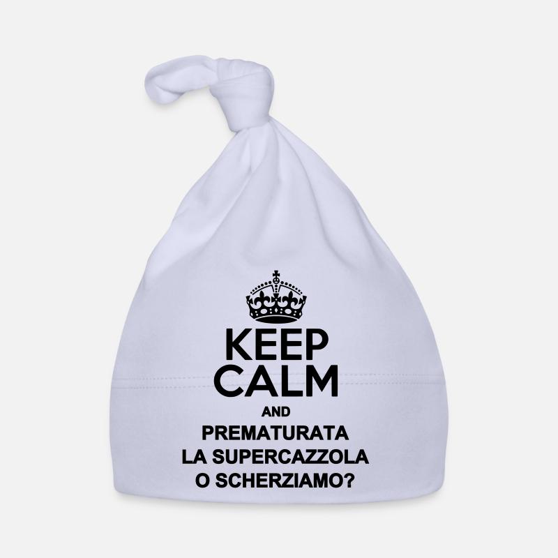 keep calm amici miei Cappellino ecologico per neonato