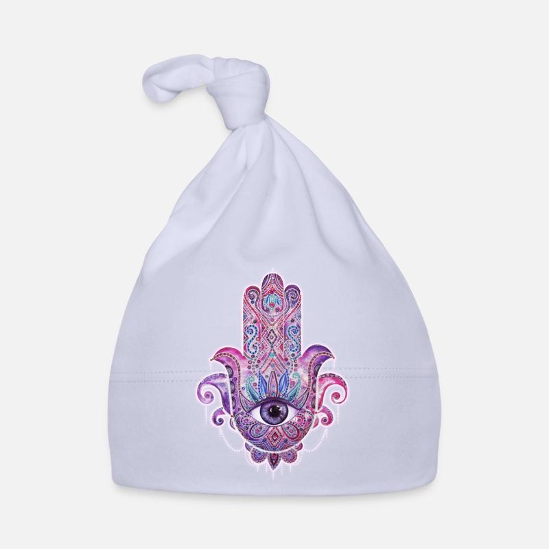 Hamsa - Bonnet bio Bébé - ciel