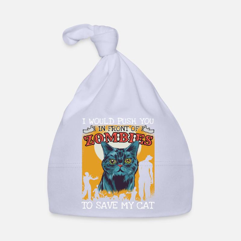 Zombie Cat Lover Cats Organic Baby Cap