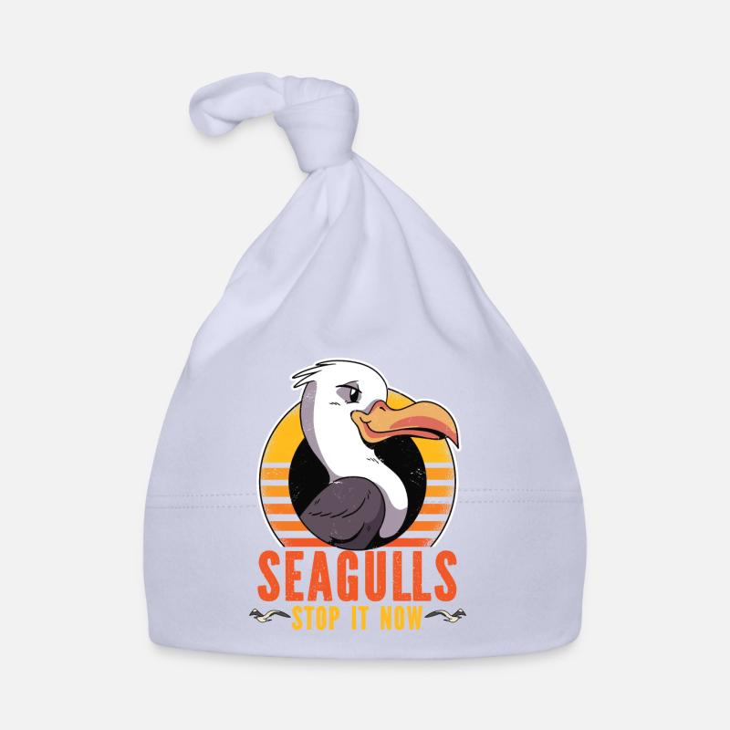 Möwe Meer Stop It Now Strand Vögel Geschenk Baby Bio-Mütze