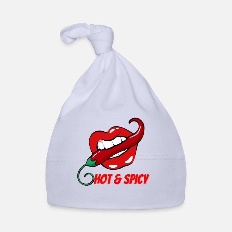 Hot & Spicy Chilli Pepper in Red Lips Organic Baby Cap