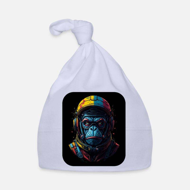 Space Monkey | ape spacesuit | Monkey space travel Organic Baby Cap