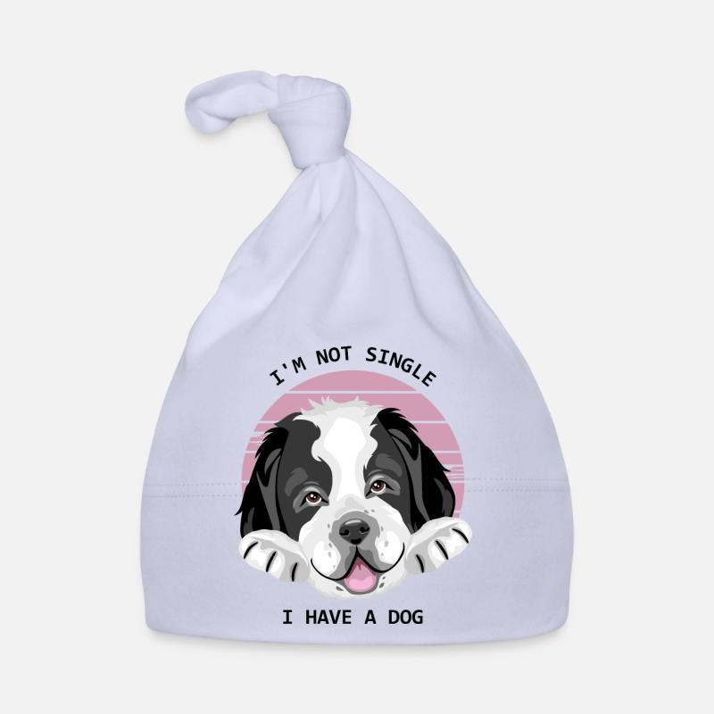 Chien chiot Saint Bernard. Je ne suis pas célibataire Bonnet bio Bébé