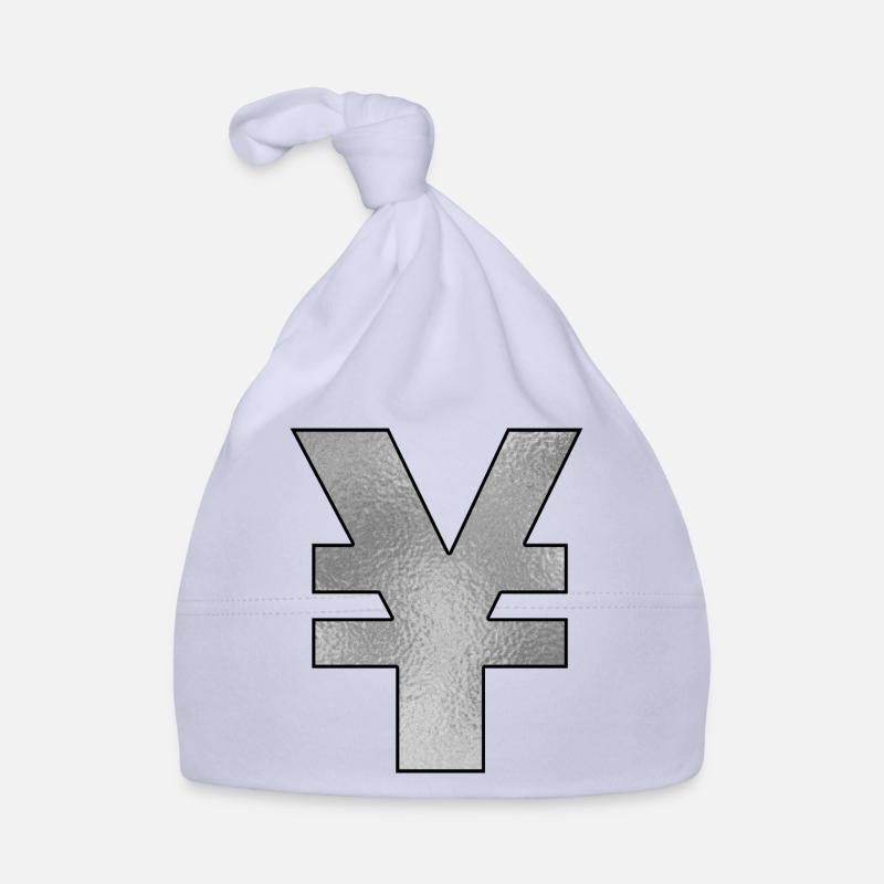 Yenzeichen Silber Baby Bio-Mütze