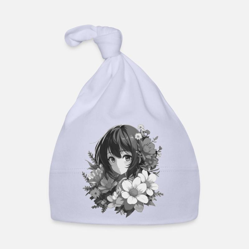 Fille aux fleurs 🌸 - 2 Bonnet bio Bébé