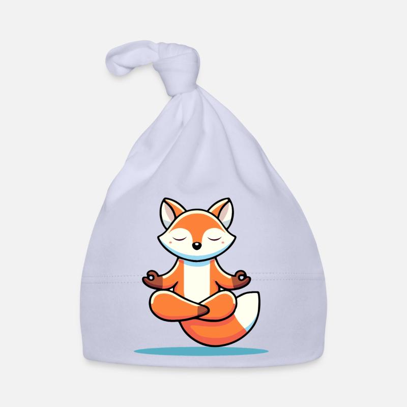 Meditating Fox – Relaxing Illustration Organic Baby Cap