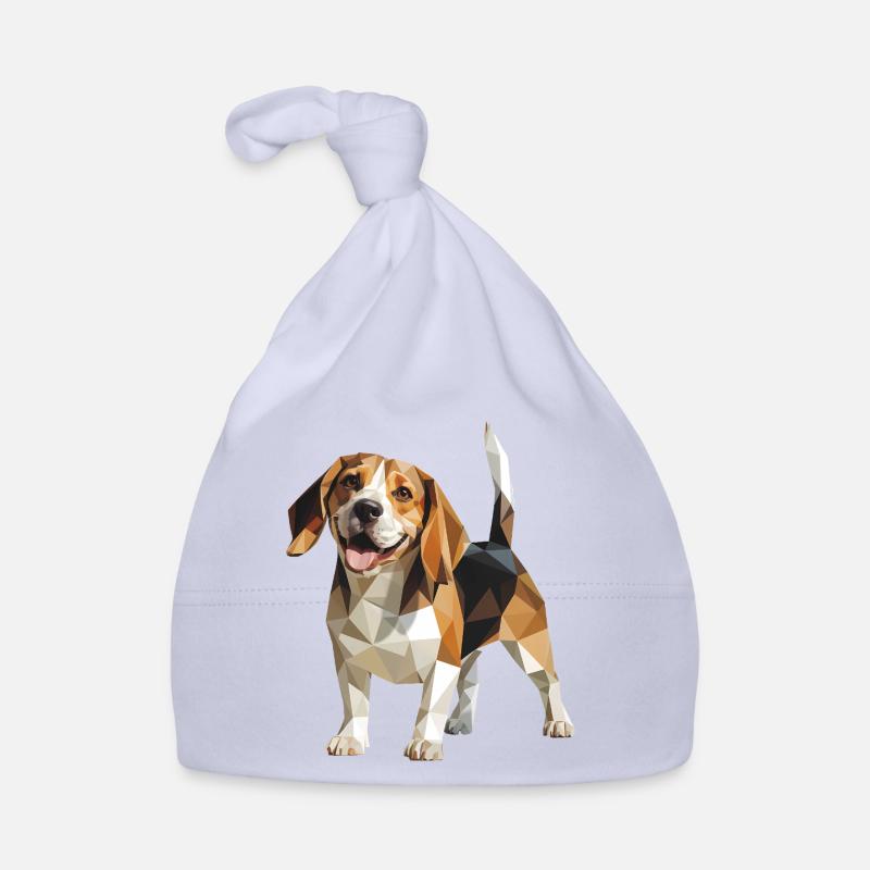Beagle - Cool Low Poly Logo Bonnet bio Bébé