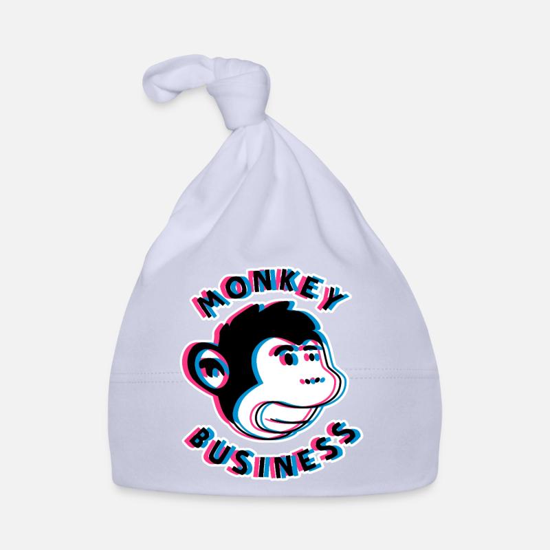 Monkey Business 3D – Art urbain du singe Bonnet bio Bébé