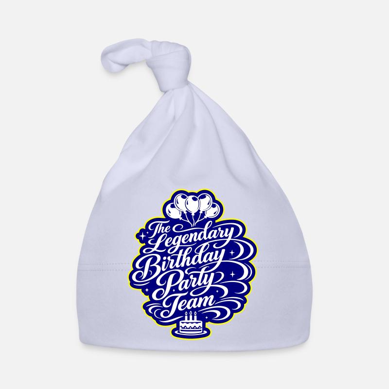 Équipe d’anniversaire qui dit Bonnet bio Bébé
