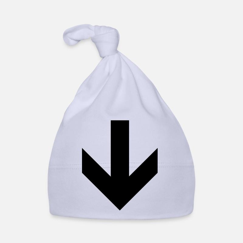 This Way Down arrow Organic Baby Cap