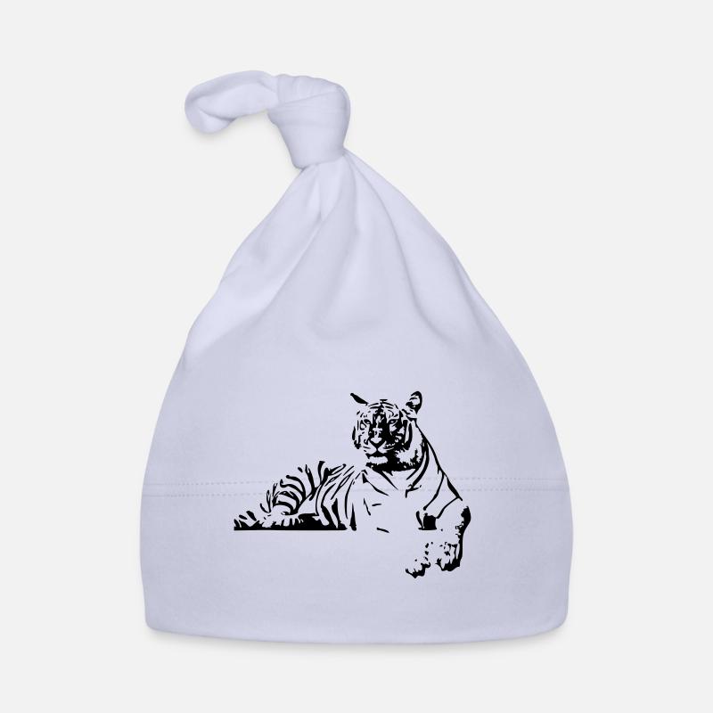 Tiger at rest - Shere Khan Organic Baby Cap