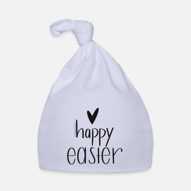 Happy easter - Bonnet bio Bébé - ciel