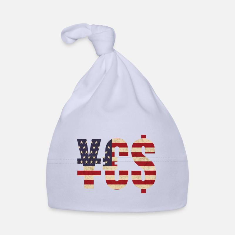 ¥€$ argent Drapeau américain Bonnet bio Bébé