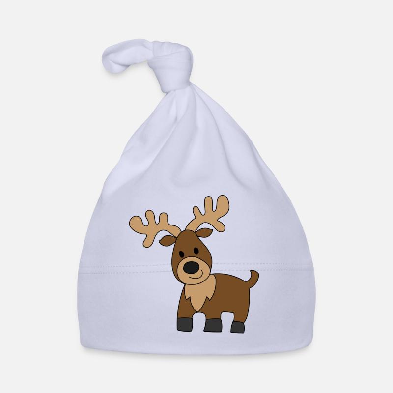 Cerf - Bonnet bio Bébé - ciel