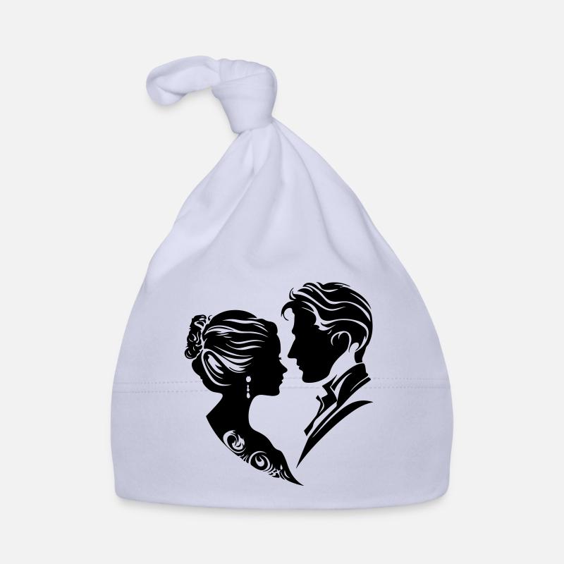 Ehepaar Hochzeit Silhouette Baby Bio-Mütze