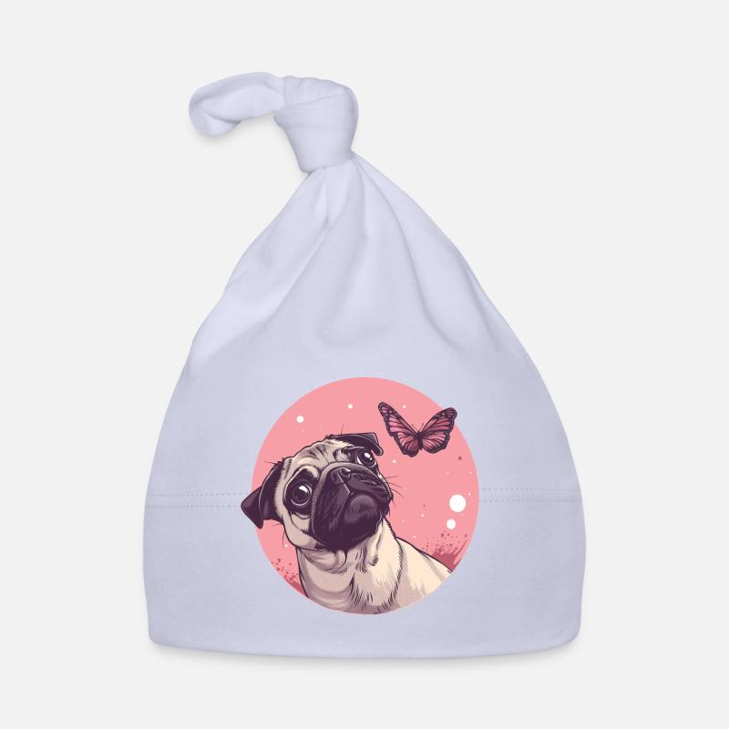 Carlin et papillon Bonnet bio Bébé