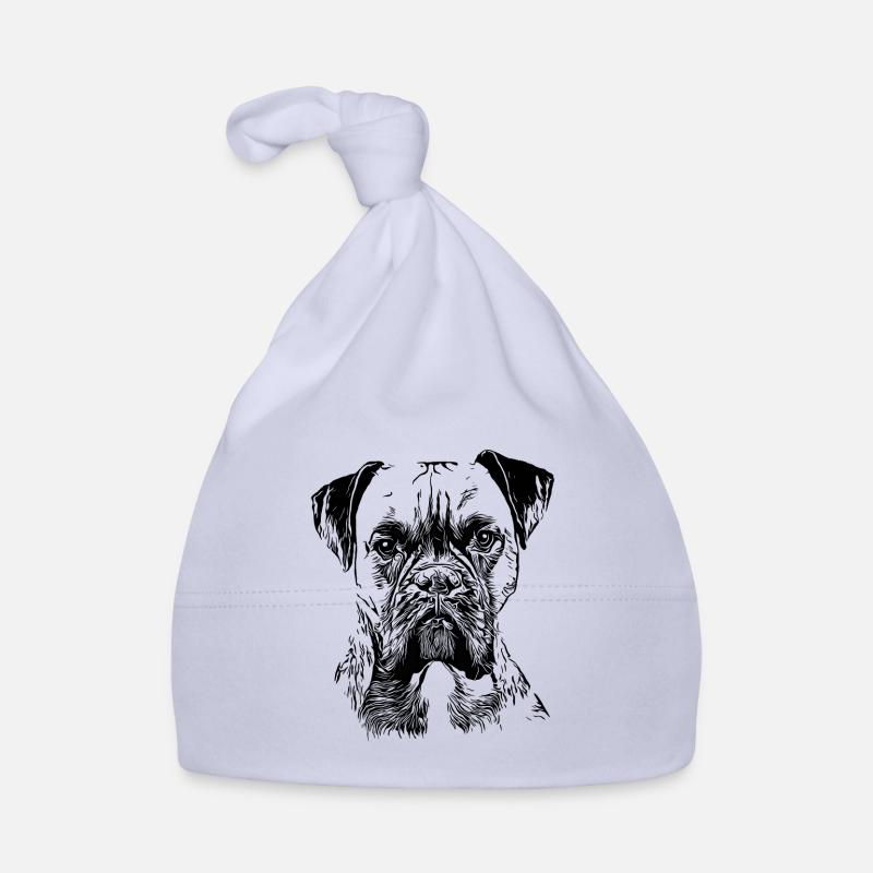 Deutscher Boxer Hund - Baby Bio-Mütze - Sky