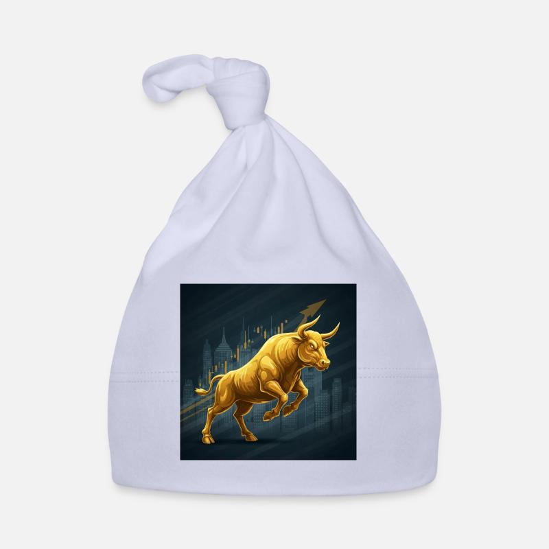Taureau de trading doré Bonnet bio Bébé