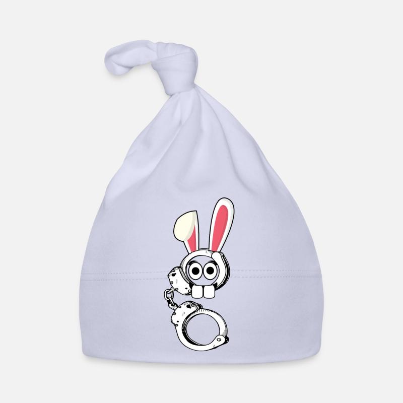 Handcuffed Easter Bunny Easter Gift Bunny Organic Baby Cap
