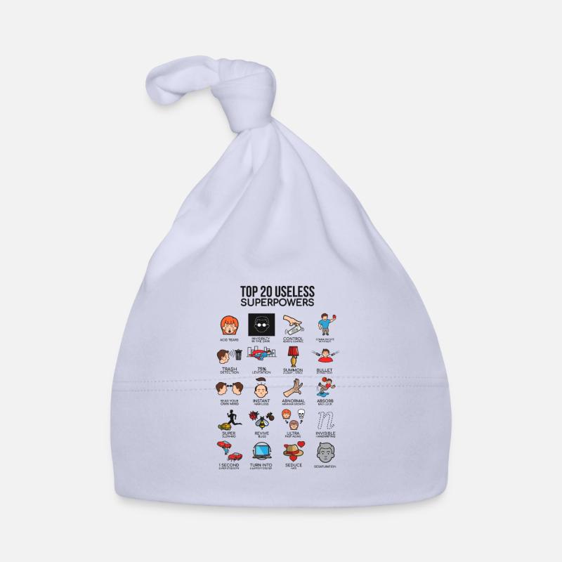 20 unnecessary super powers gift - Organic Baby Cap - sky