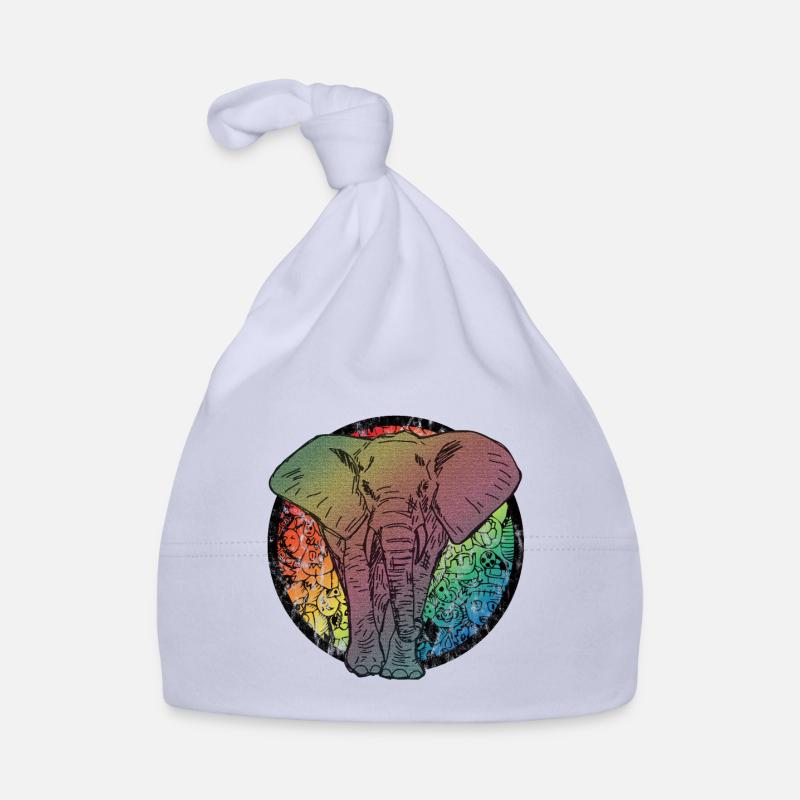 Caricature d'éléphant Bonnet bio Bébé