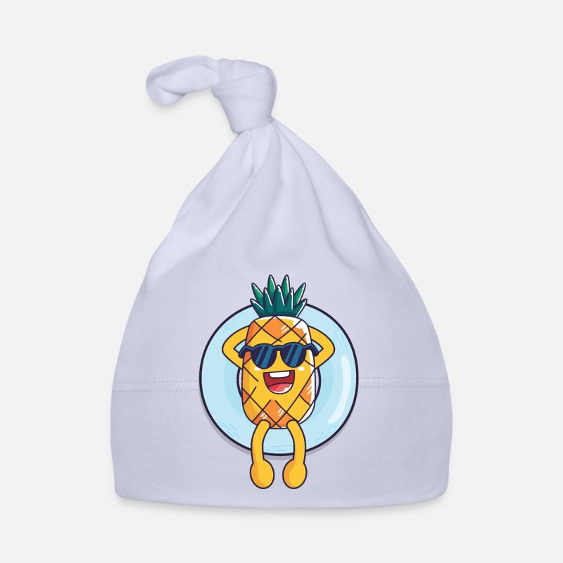 Cool floating pineapple Organic Baby Cap