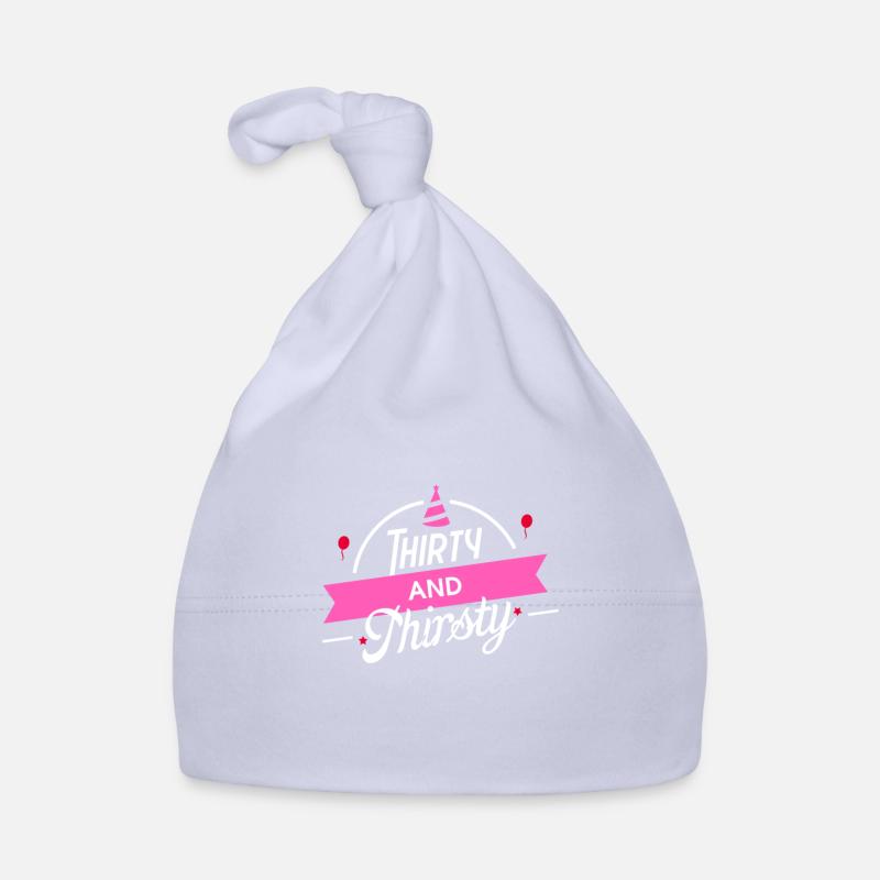 30. Geburtstag Dreißig und durstige Feier Baby Bio-Mütze