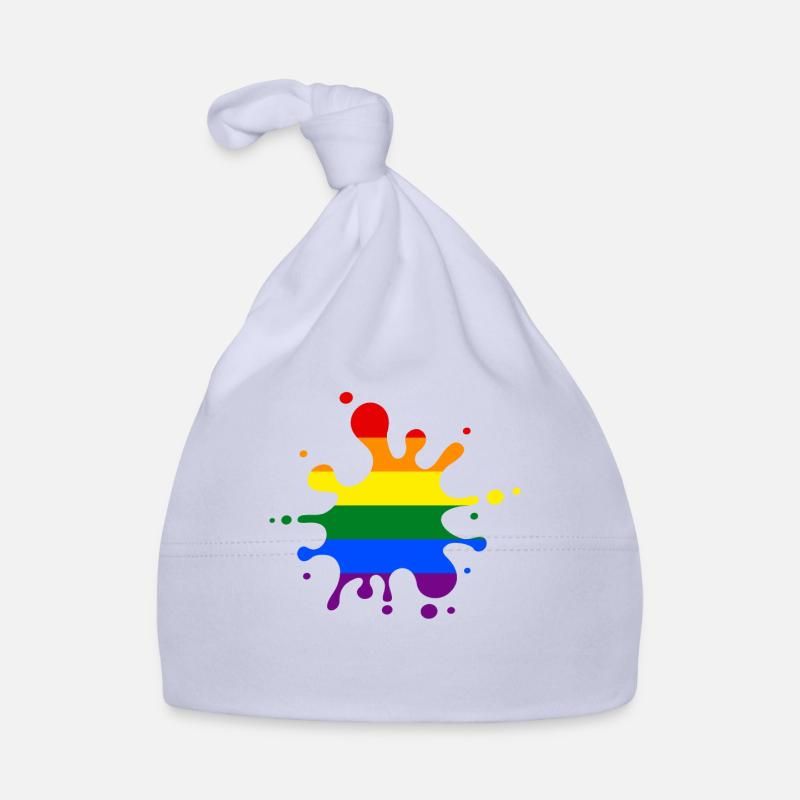 LGBT Arc-en-ciel - Bonnet bio Bébé - ciel