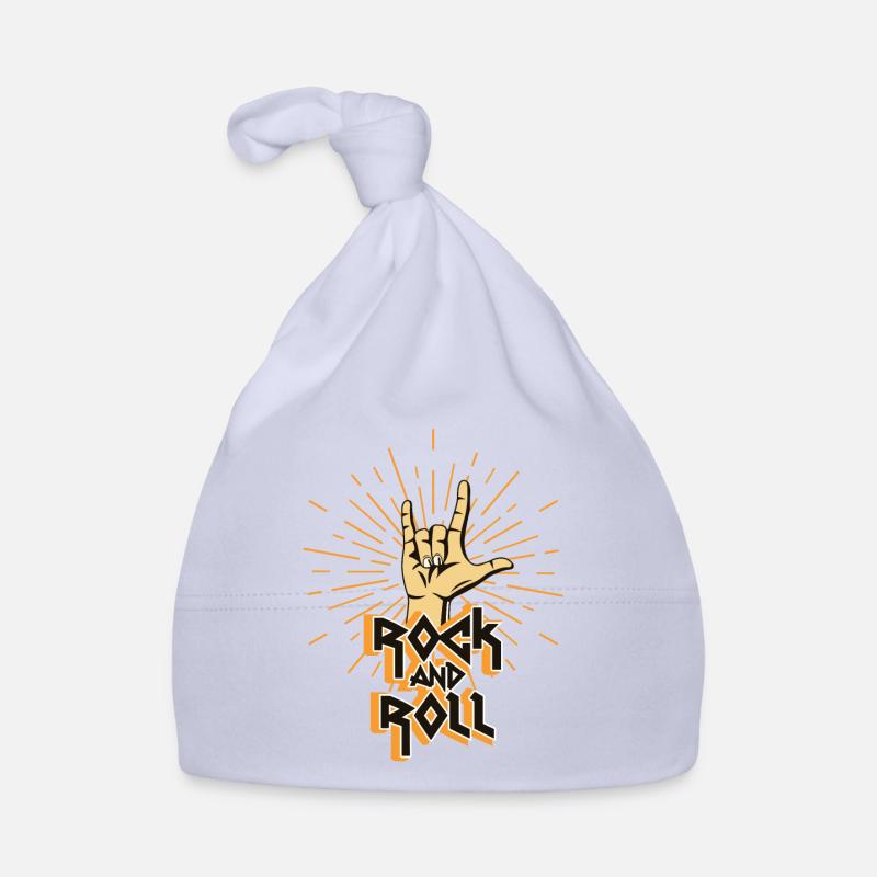 Rock and roll - Bonnet bio Bébé - ciel