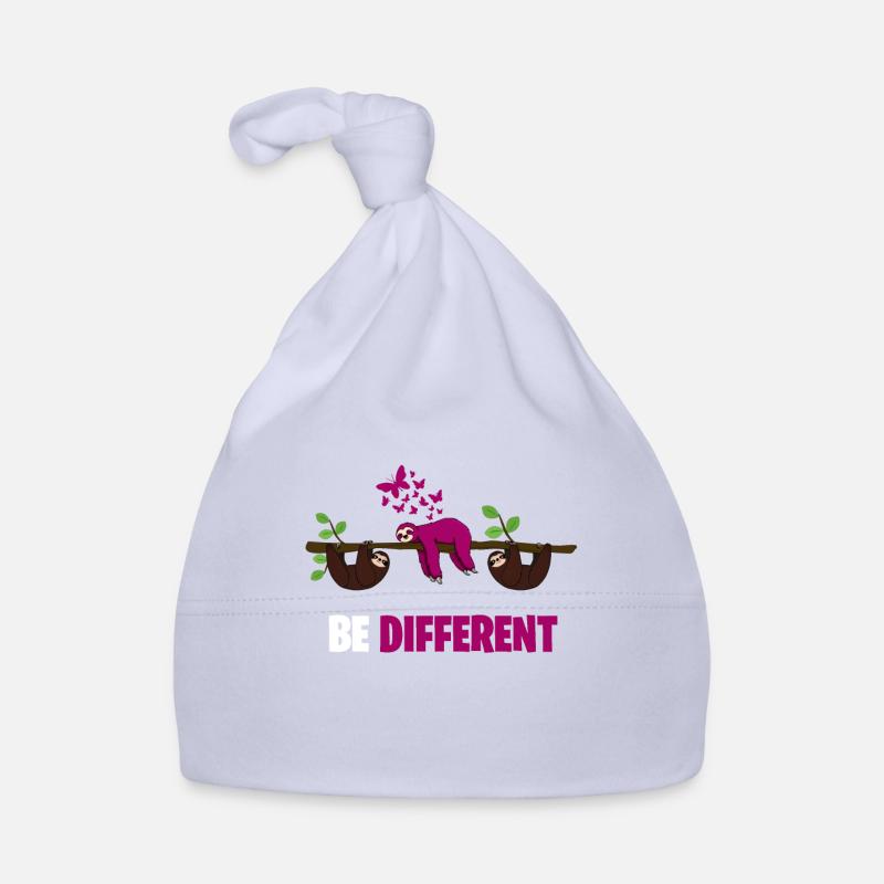BE DIFFERENT be different Sloth Sloth Design Organic Baby Cap