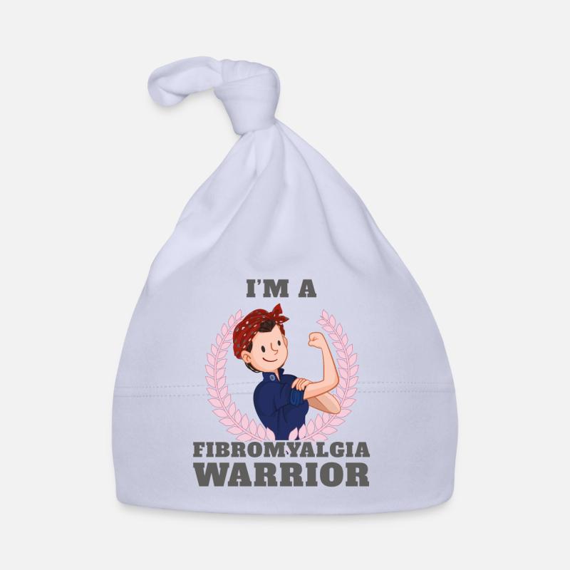 Ich bin ein Fibromyalgie-Krieger FM Bewusstseins-Geschenk-Geschenk - Baby Bio-Mütze - Sky