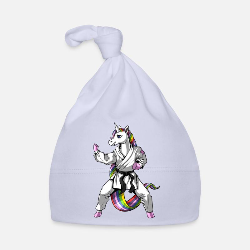 Einhorn Mädchen Karate Baby Bio-Mütze