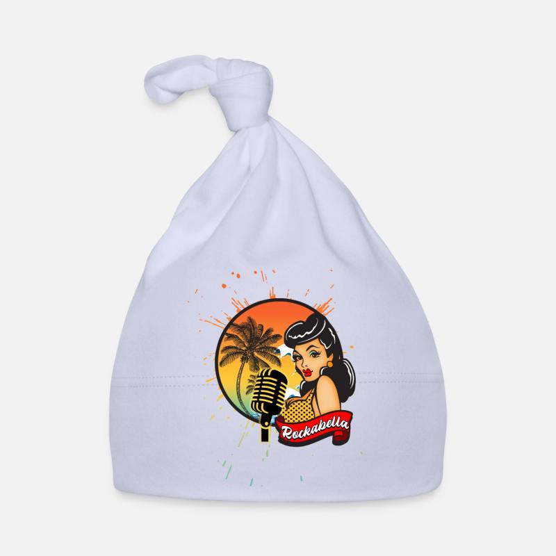 Rockabilly and Rockabella - Bonnet bio Bébé - ciel